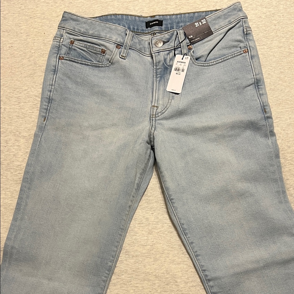 Express Men's Light Blue Slim Jeans